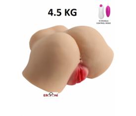 Erofoni Ultra Süper Realistik 1 KG 2 İşlev Titreşimli Yapay Suni Vajina Anüs Kadın Kalça Mastürbatör