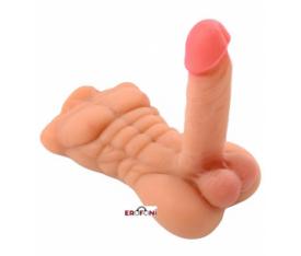 Erofoni Ultra Süper Realistik 20 CM Realistik 14 CM Penisli Anüslü Titreşimli Mini Erkek Vücut Dildo